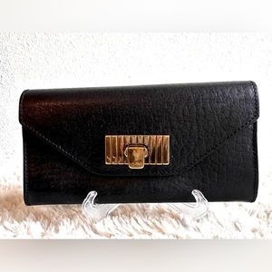 Chloé Leather Sally Continental Wallet black